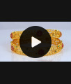BR1795-2.4 Fascinating One Gram Gold Bangle Leaf Design 