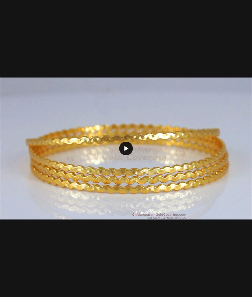 BR1819-2.10 Stylish Thin Curved Gold Neli Bangles Designer Jewelry