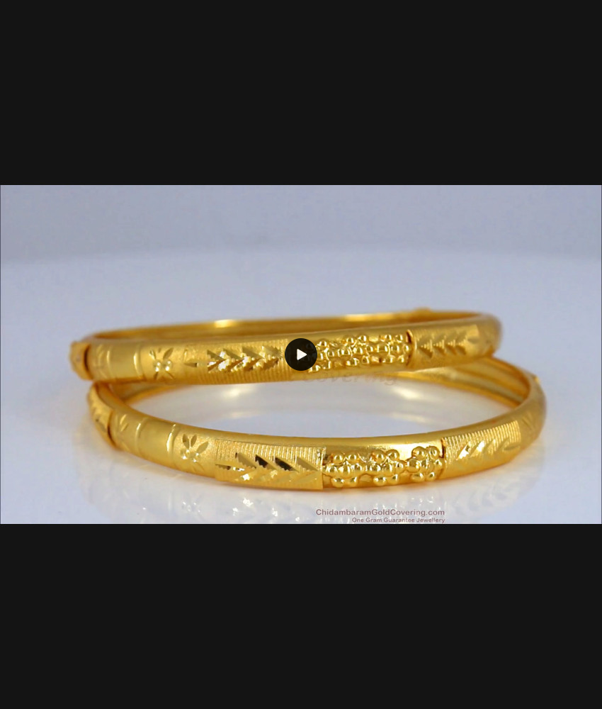 BR1826-2.4 Unique Flower Design Forming Gold Bangles Bridal Wear BR1826-2.4 Unique Flower Design Forming Gold Bangles Bridal Wear