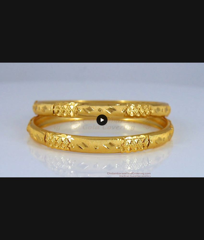 BR1830-2.10 Two Gram Gold Plated Traditional Designer Bangles BR1830-2.10 Two Gram Gold Plated Traditional Designer Bangles