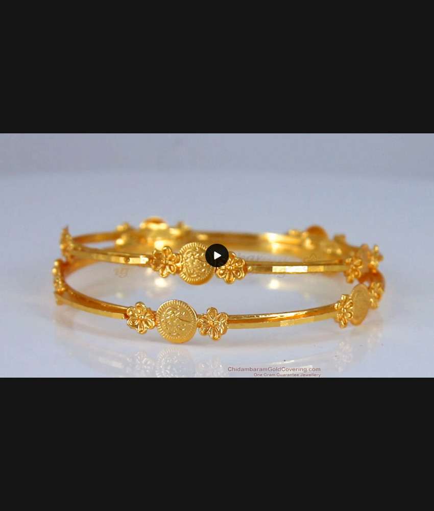BR1834-2.6 Unique Thin Flower Kasumani Gold Bangle Daily Wear BR1834-2.6 Unique Thin Flower Kasumani Gold Bangle Daily Wear