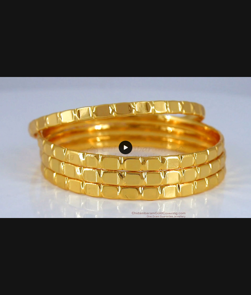 BR1840-2.4 Set Of Four Traditional Gold Bangles Daily Wear BR1840-2.4 Set Of Four Traditional Gold Bangles Daily Wear