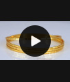 BR1846-2.6 Size One Gram Gold Daily Use Plain Bangles Design Set Of Four BR1846-2.6 Size One Gram Gold Daily Use Plain Bangles Design Set Of Four