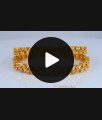 BR1906-2.6 Size Gold Plated Bangles Double Layer White Stones Design BR1906-2.6 Size Gold Plated Bangles Double Layer White Stones Design