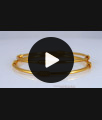 BR1916-2.10 Size Thin Gold Plated Bangles Spiral  Design Smooth Texture