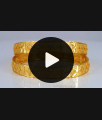 BR1930-2.8 Size One Gram Gold Broad Kada Bangles Set of Two BR1930-2.8 Size One Gram Gold Broad Kada Bangles Set of Two