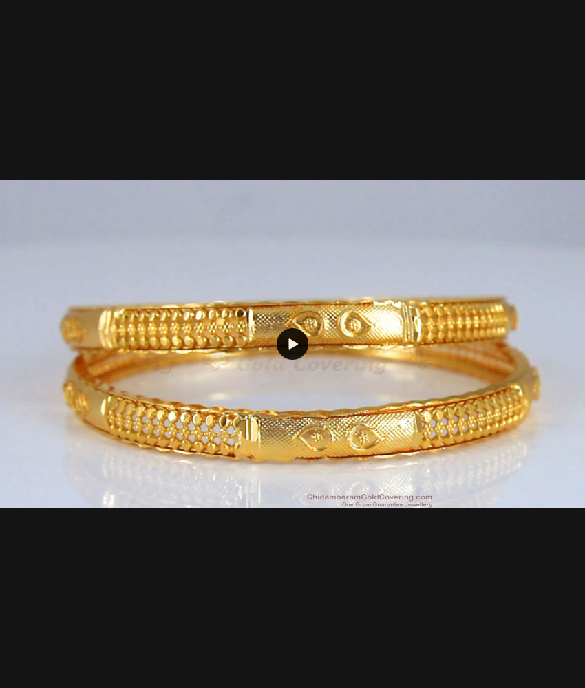 BR1935-2.4 Size Pure Gold Tone Bangles Slim Designer Collection BR1935-2.4 Size Pure Gold Tone Bangles Slim Designer Collection