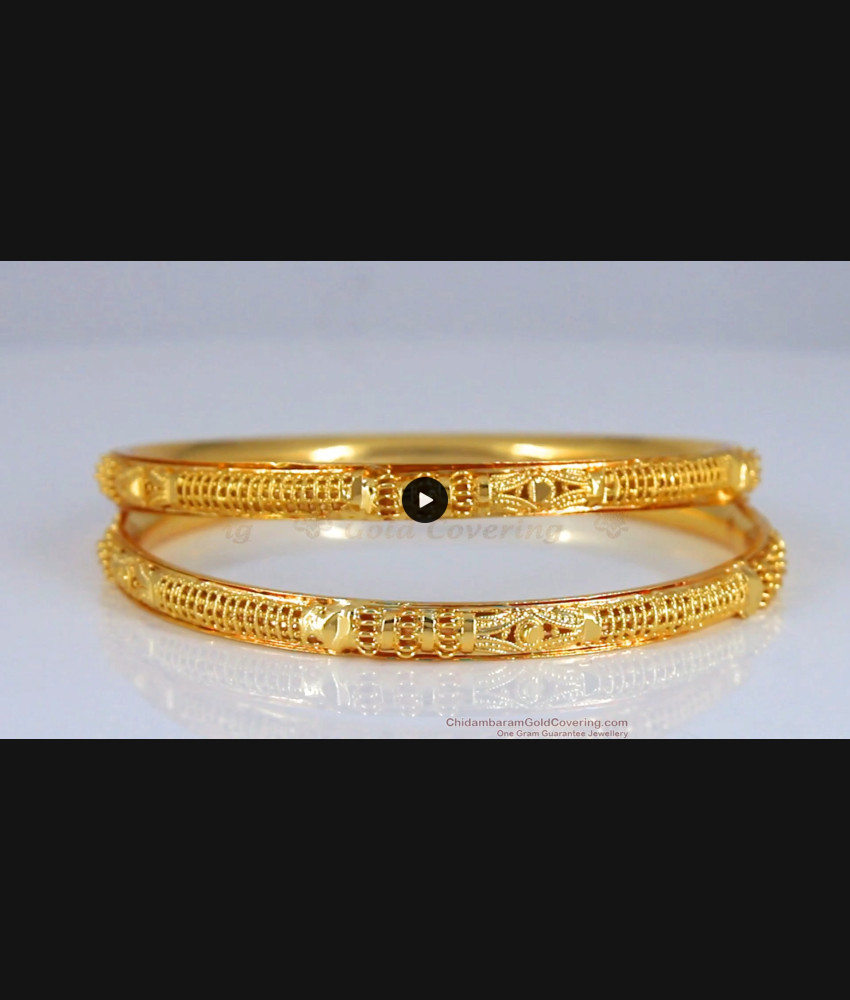 BR1937-2.6 Size Stylish Gold Plated Bangles Light Weight Collections BR1937-2.6 Size Stylish Gold Plated Bangles Light Weight Collections