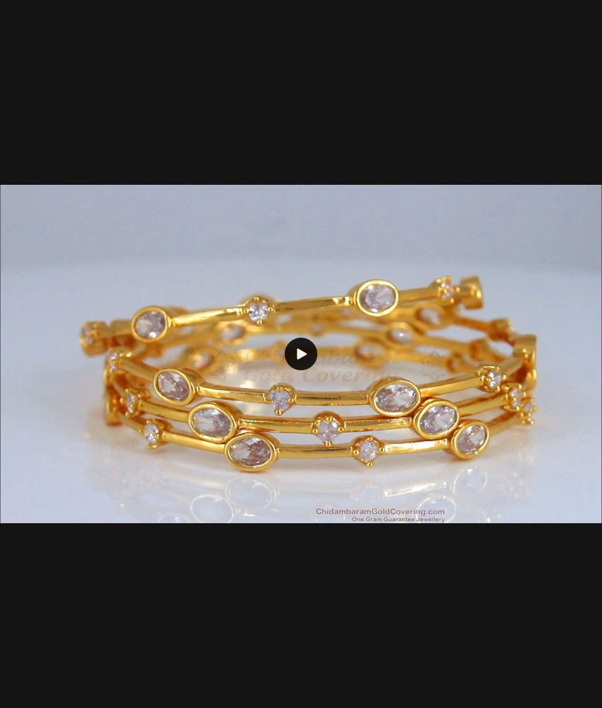 BR1940-2.10 Pretty White Kemp Stone Gold Bangles BR1940-2.10 Pretty White Kemp Stone Gold Bangles