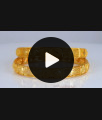 BR1960-2.8 Size Gold Plain Bangles Net Pattern Kerala Design BR1960-2.8 Size Gold Plain Bangles Net Pattern Kerala Design