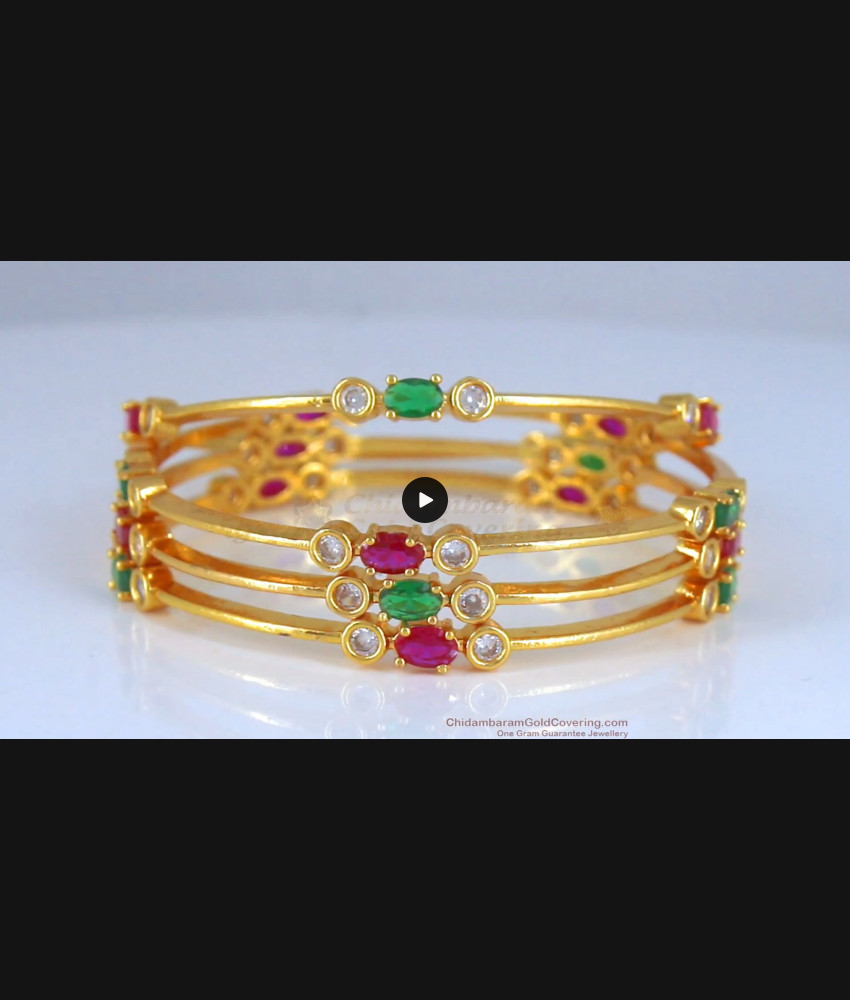 BR1977-2.8 Set of Four Kemp Stone Bangles Gold Plated Bridal Jewelry BR1977-2.8 Set of Four Kemp Stone Bangles Gold Plated Bridal Jewelry