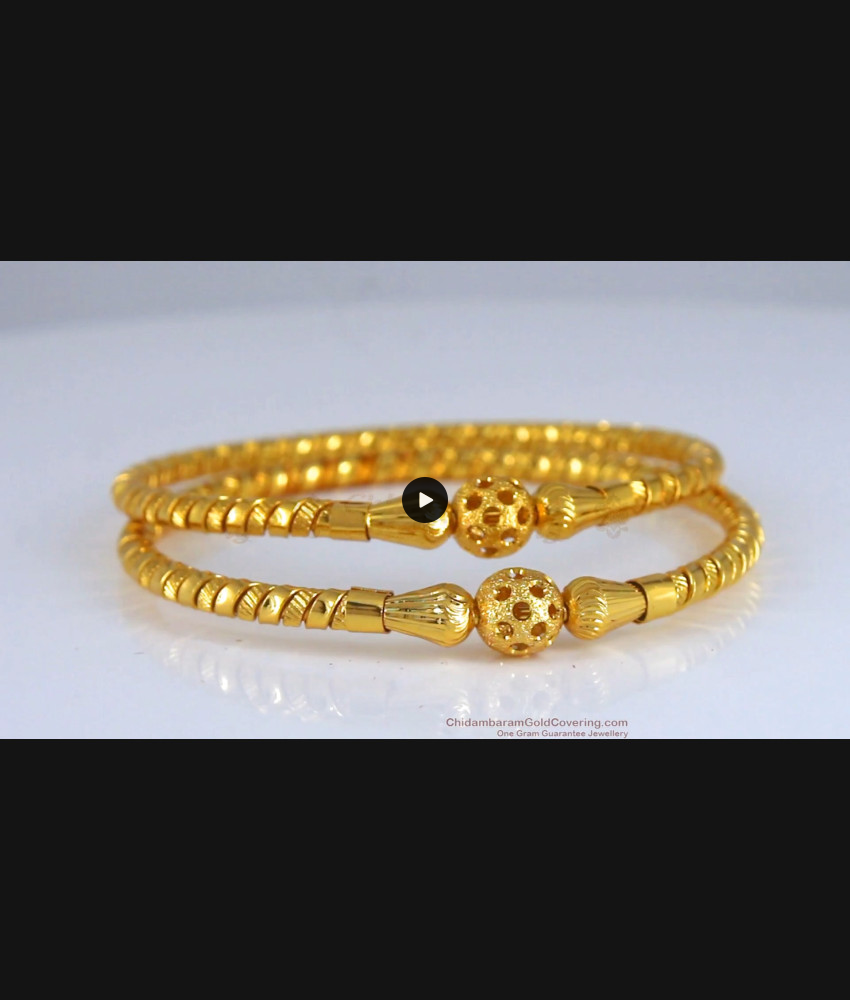 BR1996-2.8 Size One Gram Gold Bangle Spiral Design Shop Online BR1996-2.8 Size One Gram Gold Bangle Spiral Design Shop Online