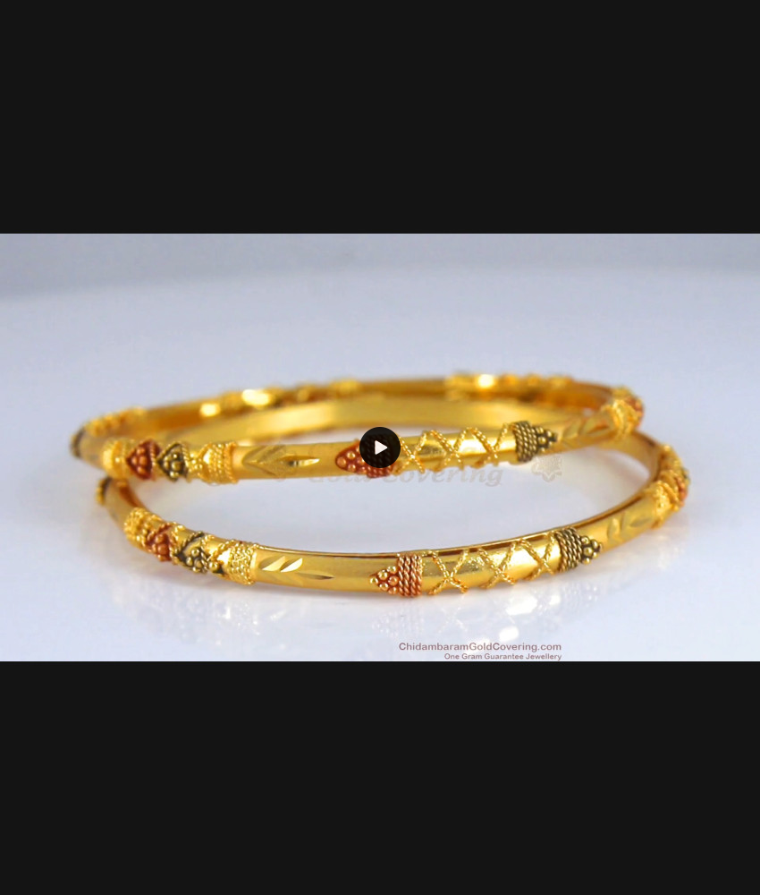 BR1998-2.10 Size Two Gram Gold Bangles Meenakari Design Enamel Pattern Bridal Collection BR1998-2.10 Size Two Gram Gold Bangles Meenakari Design Enamel Pattern Bridal Collection