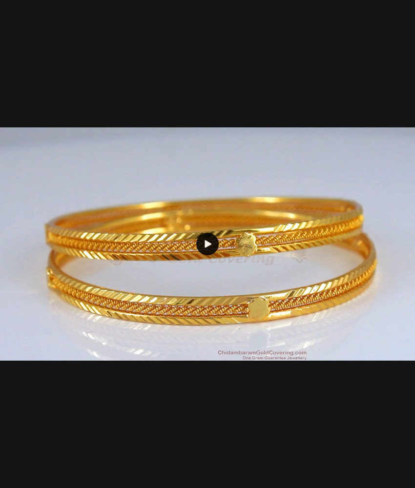 BR1999-2.10 Size Simple Daily Wear Gold Plated Bangle For Women BR1999-2.10 Size Simple Daily Wear Gold Plated Bangle For Women
