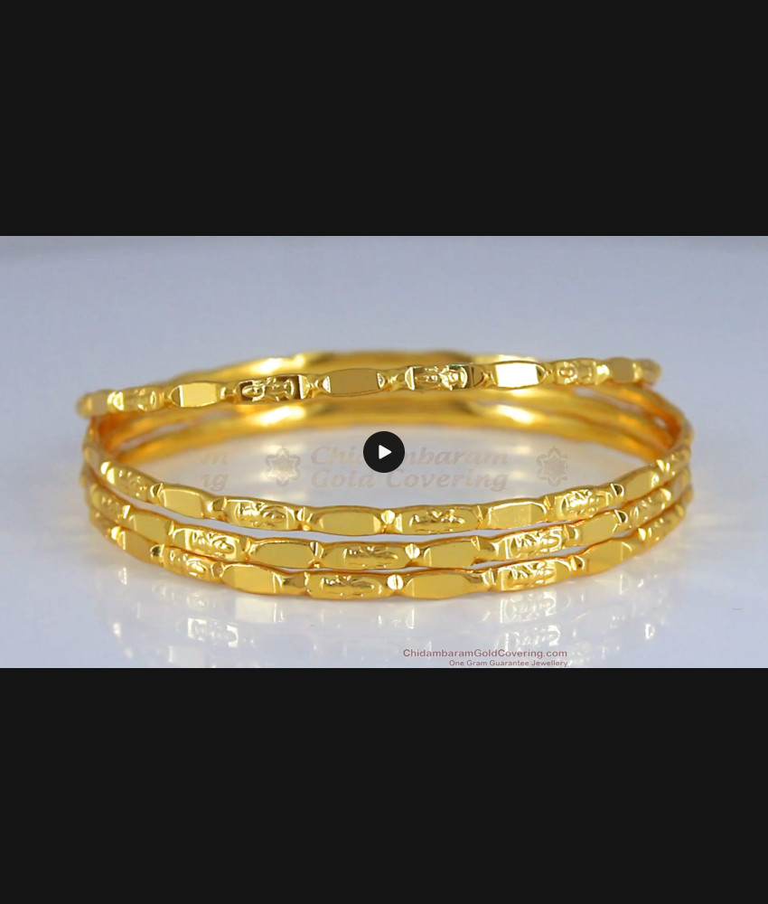 BR2004-2.4 Size Four Set Gold Lakshmi Bangle Daily Wear BR2004-2.4 Size Four Set Gold Lakshmi Bangle Daily Wear