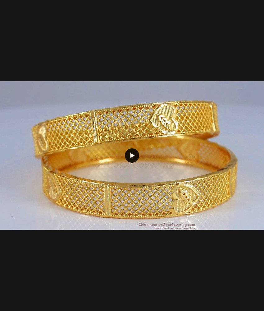 BR2006-2.6 Size One Gram Gold Bangle Bridal Wear Collection For Women BR2006-2.6 Size One Gram Gold Bangle Bridal Wear Collection For Women