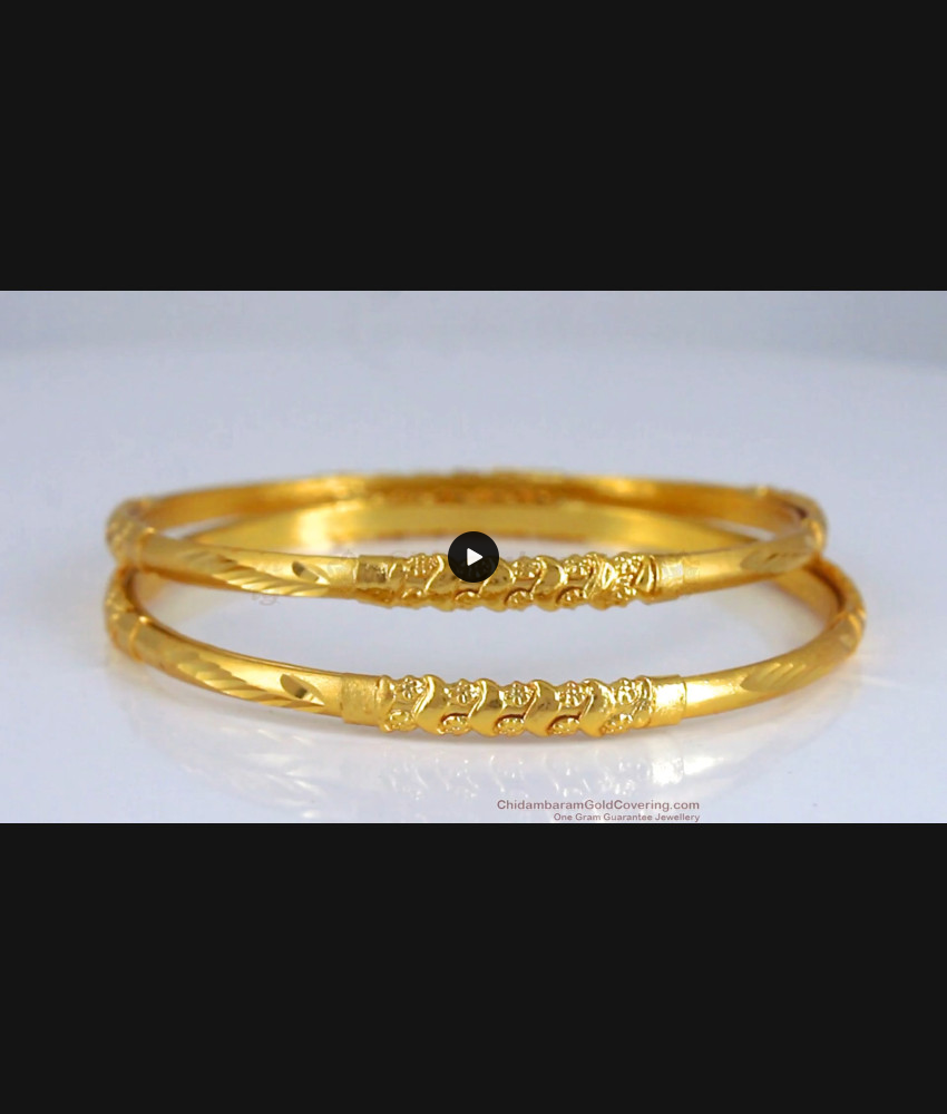 BR2013-2.8 Size Real Forming Look Plain Bangles Gold Pattern