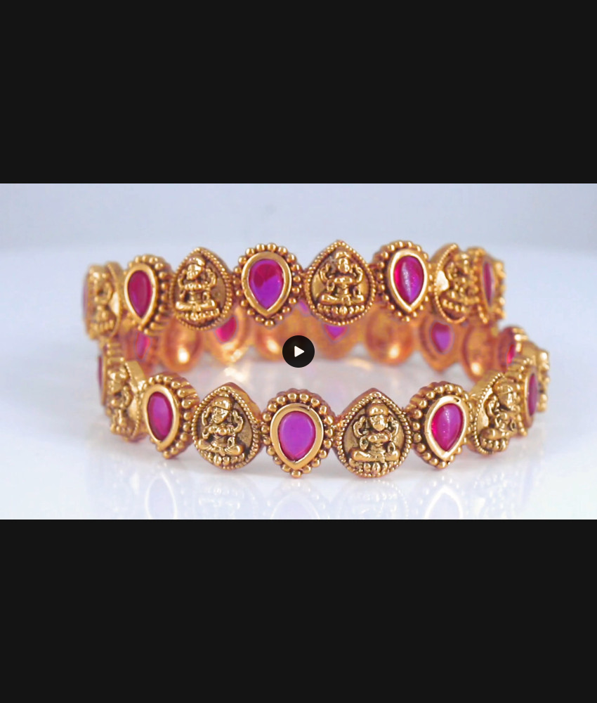 BR2029-2.10 Size Antique Nagas Bangle Collections Big Kemp Stone Lakshmi Design BR2029-2.10 Size Antique Nagas Bangle Collections Big Kemp Stone Lakshmi Design