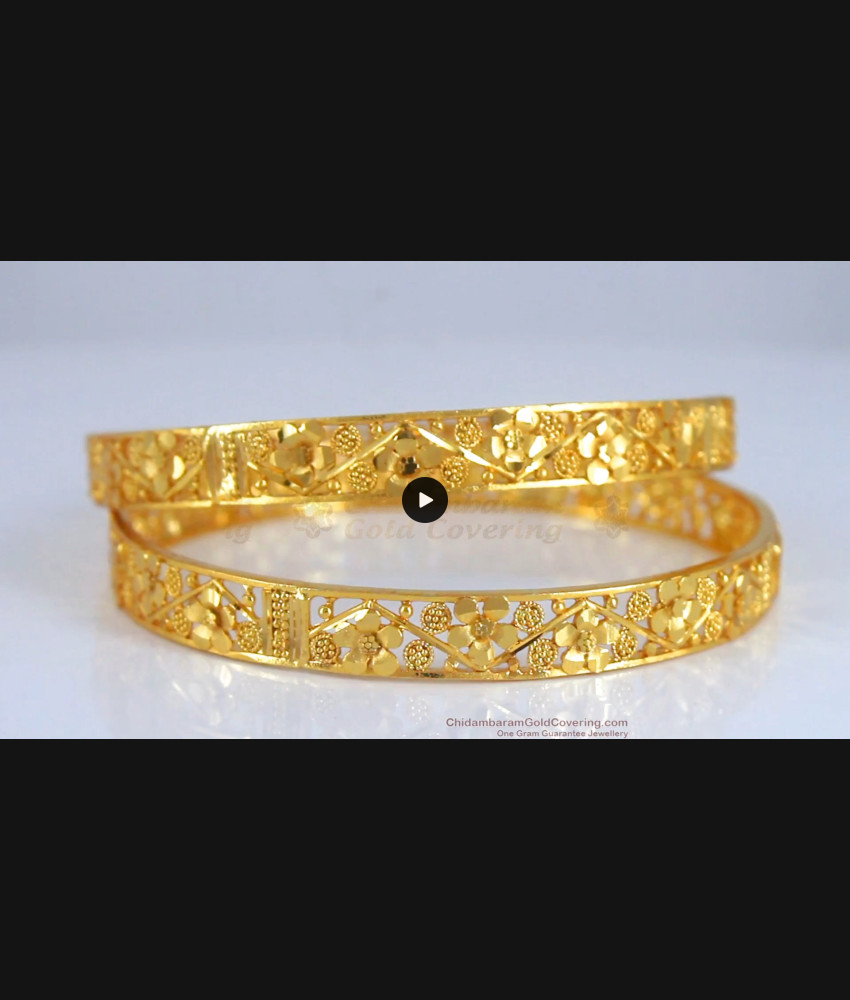 BR2033-2.4 Beautiful Forming Gold Bangles Design