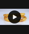 BR2034-2.4 Set Of Two Forming Gold Bangles With Enamel Design