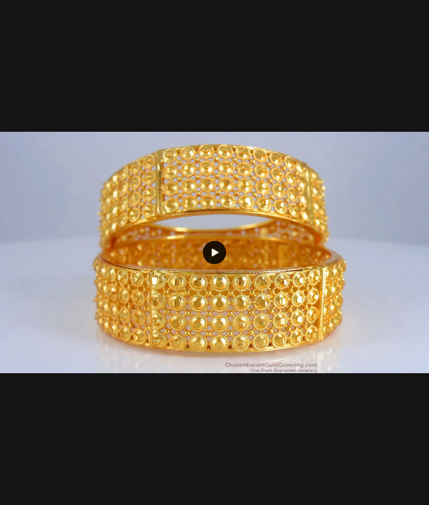 BR2040-2.6 Gold Kada Bangles Design Bridal Collection