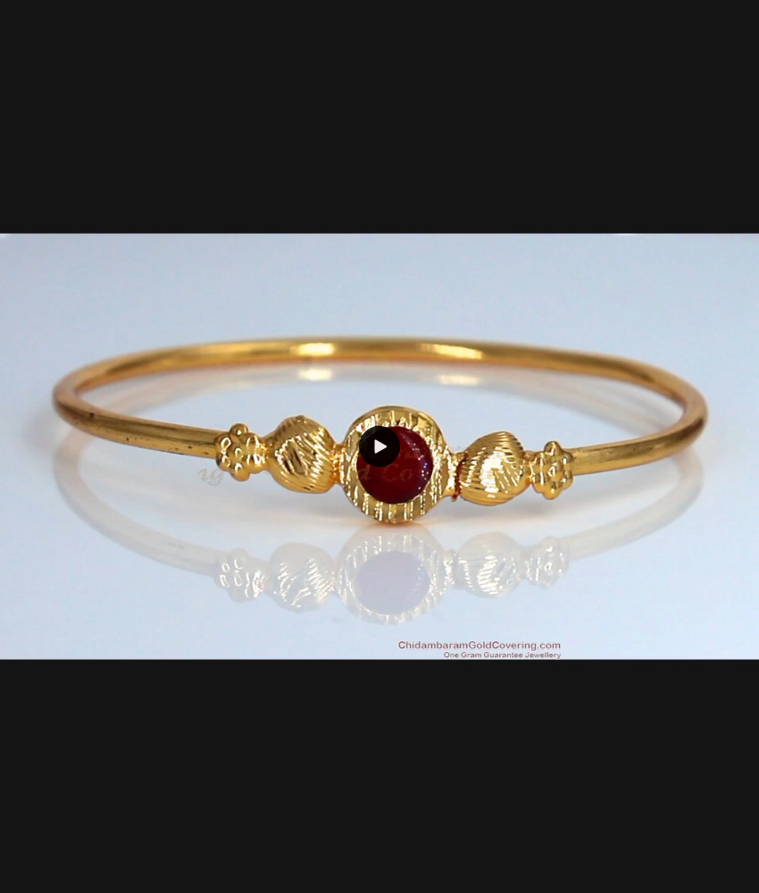 Simple Plain Red Stone Palakka Bracelet Collections Online BRAC254 Simple Plain Red Stone Palakka Bracelet Collections Online BRAC254