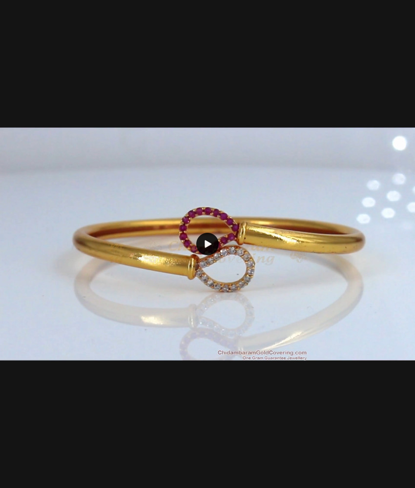 1 Gram Gold Bracelet With Full Ruby AD White Stone Collection Online BRAC287 1 Gram Gold Bracelet With Full Ruby AD White Stone Collection Online BRAC287