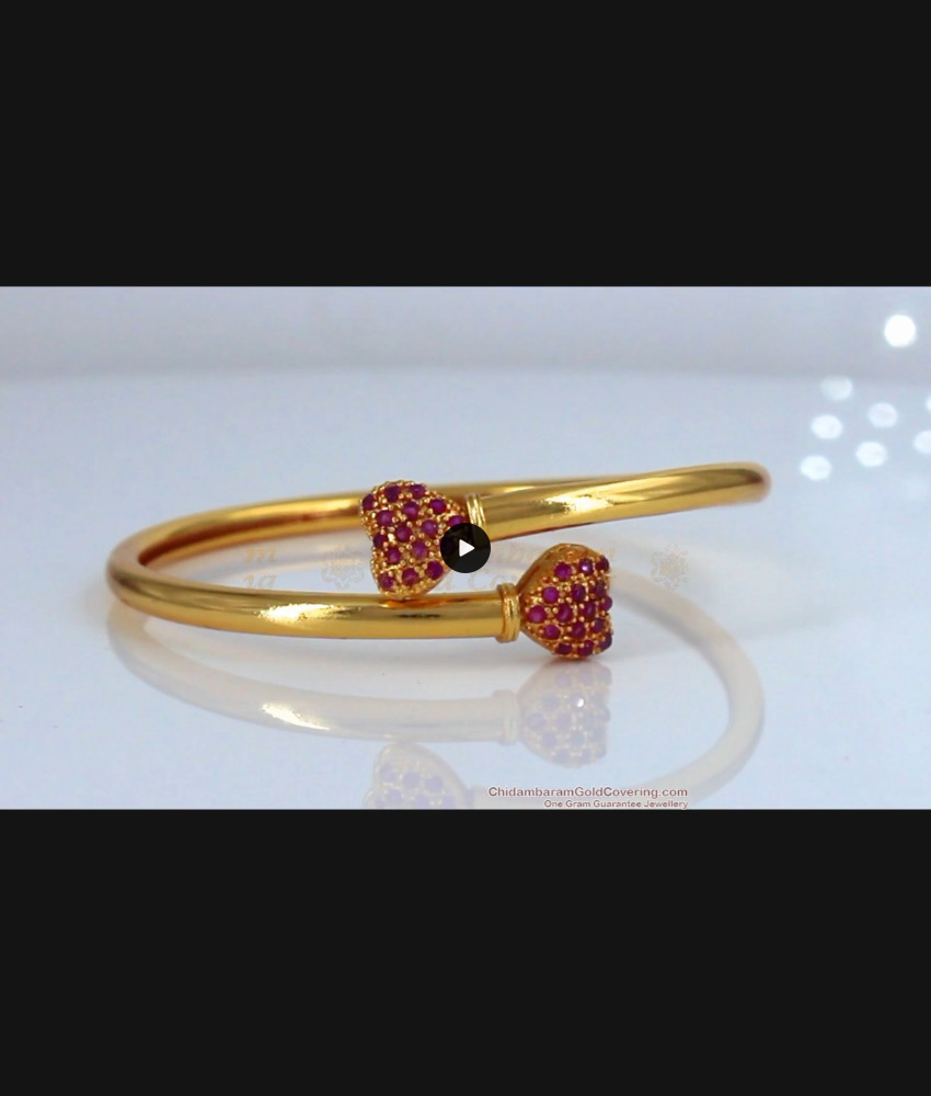 One Gram Gold Bracelet With Full Ruby Stone Collection BRAC291 One Gram Gold Bracelet With Full Ruby Stone Collection BRAC291