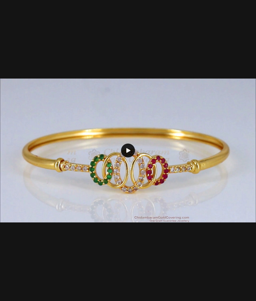 Trendy Oval Design Multi Stone Gold Bracelets For Women BRAC365 Trendy Oval Design Multi Stone Gold Bracelets For Women BRAC365