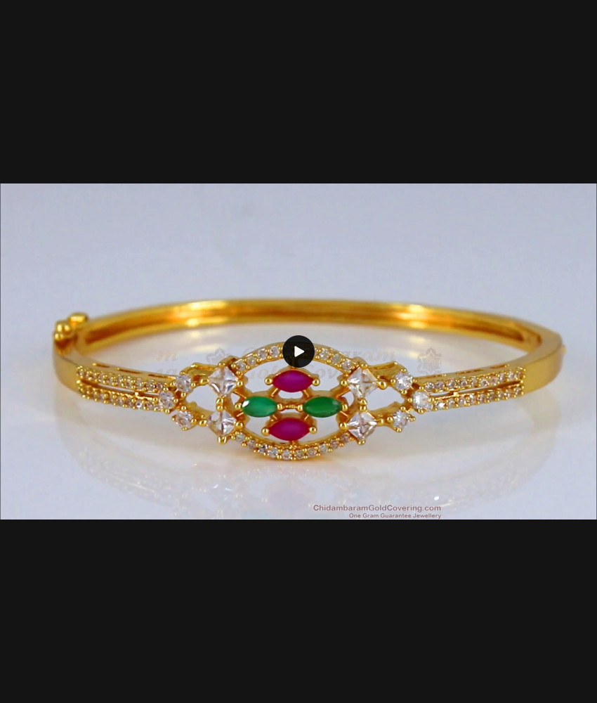 Glittering Multi Color Stone Gold Bracelets For Party Wear BRAC369 Glittering Multi Color Stone Gold Bracelets For Party Wear BRAC369