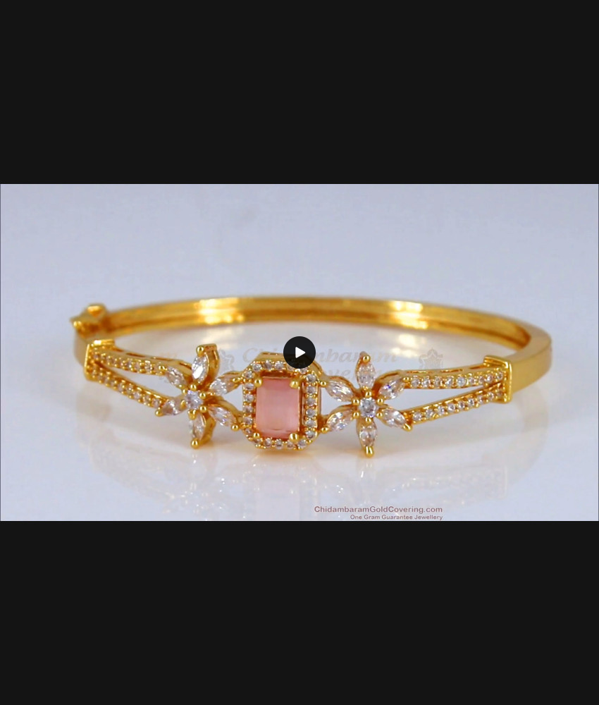 Pretty Pelican Pink Stone Gold Bracelets For Wedding Collections BRAC372 Pretty Pelican Pink Stone Gold Bracelets For Wedding Collections BRAC372