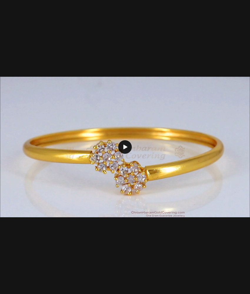 Cherishing White Stone Flower Design Gold Bracelet BRAC476 Cherishing White Stone Flower Design Gold Bracelet BRAC476