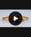 White Ruby Stone One Gram Gold Bracelet Open Type BRAC490 White Ruby Stone One Gram Gold Bracelet Open Type BRAC490