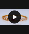 Unique Red Gem One Gram Gold Bracelet Open Type BRAC492