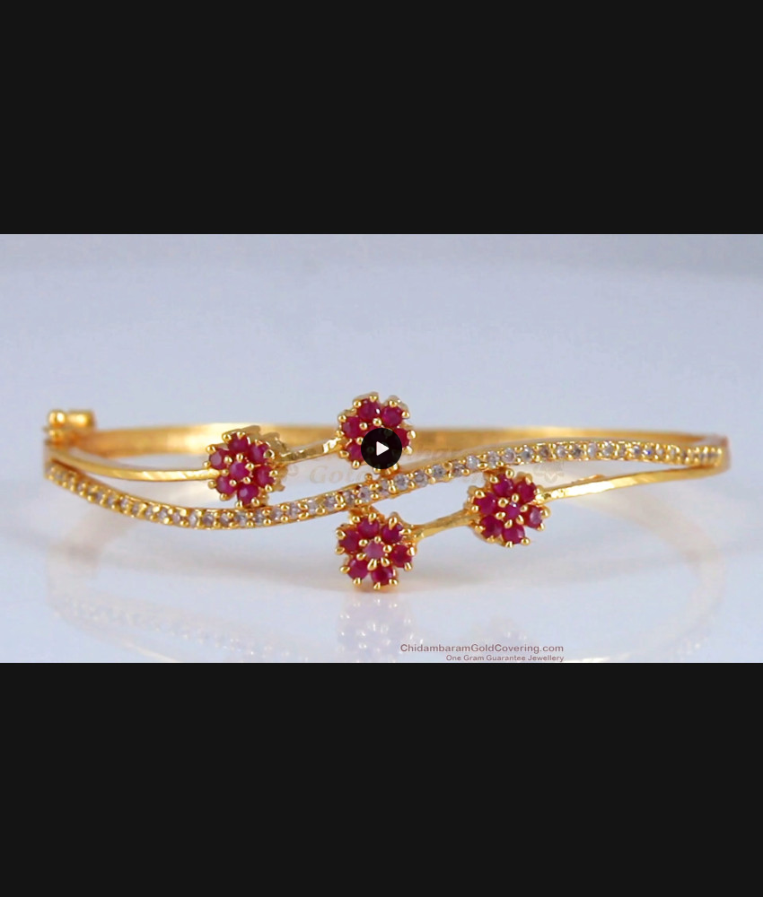 One Gram Gold Open Type Stone Bracelet Collections Shop Online BRAC575 One Gram Gold Open Type Stone Bracelet Collections Shop Online BRAC575