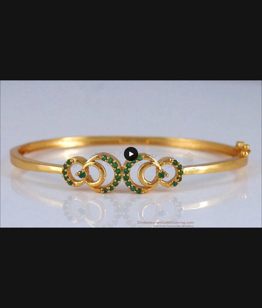 Fascinating Gold Bracelets Emerald Stone Womens Fashion Jewelry BRAC585
