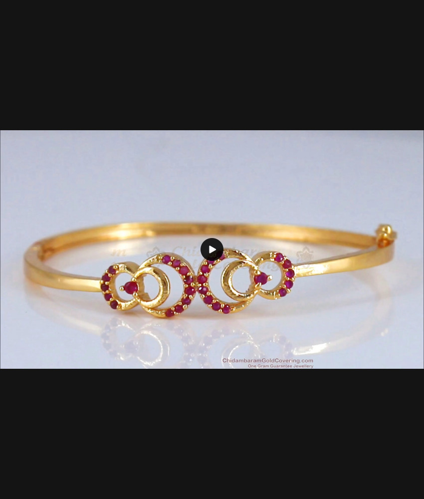 Gold Bracelet Unique Oval Design Online Fashion Jewelry BRAC586
