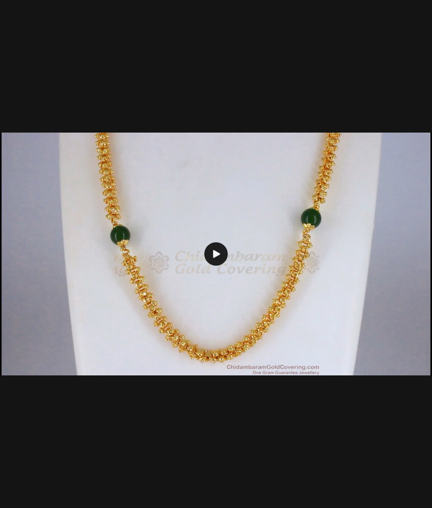 CDAS20-LG Emerald Beads Gold Long Chain Models For Online Shop CDAS20-LG Emerald Beads Gold Long Chain Models For Online Shop