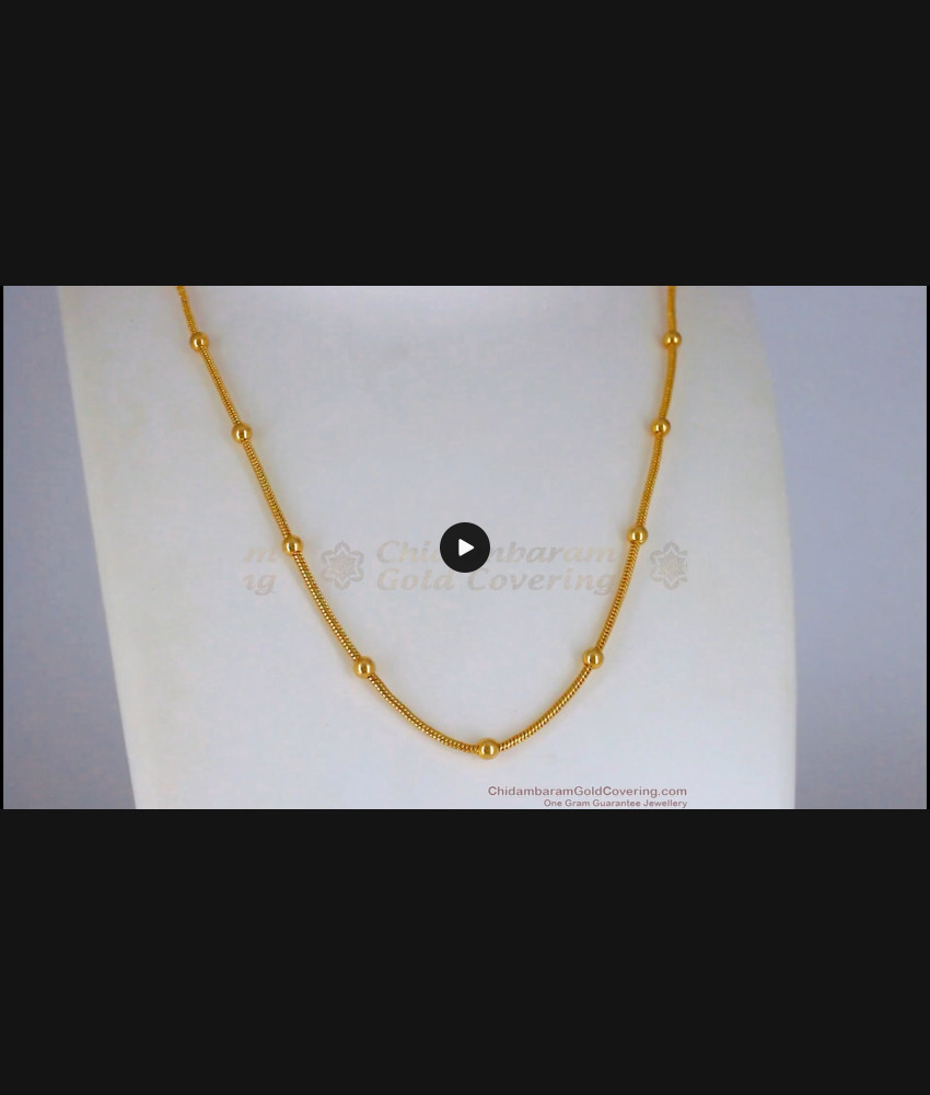 Sleek And Slim Design Gold Plated Short Chains CHNS1081