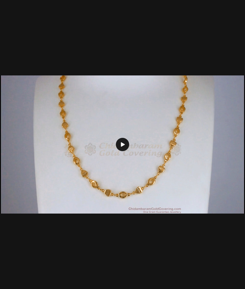 Latest Love Stamped Gold Chain For Daily Wear CHNS1110