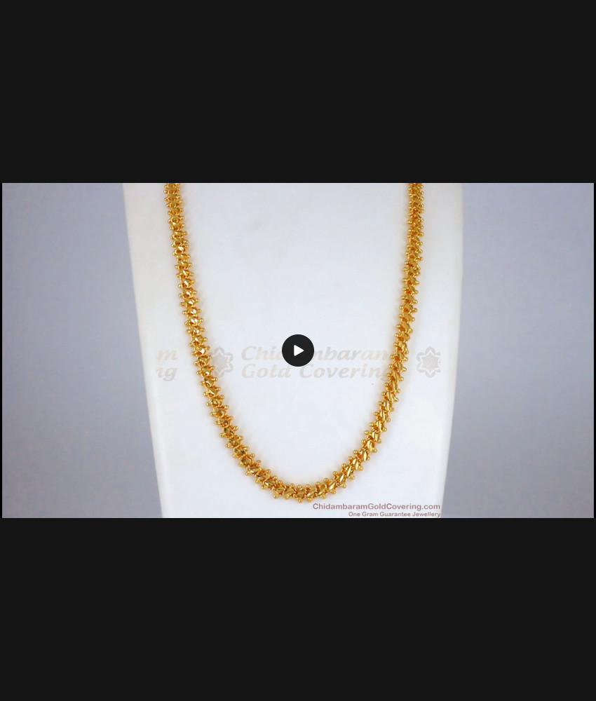 CHRT48-LG -Trendy S Type Gold Long Chain with Beads Designs