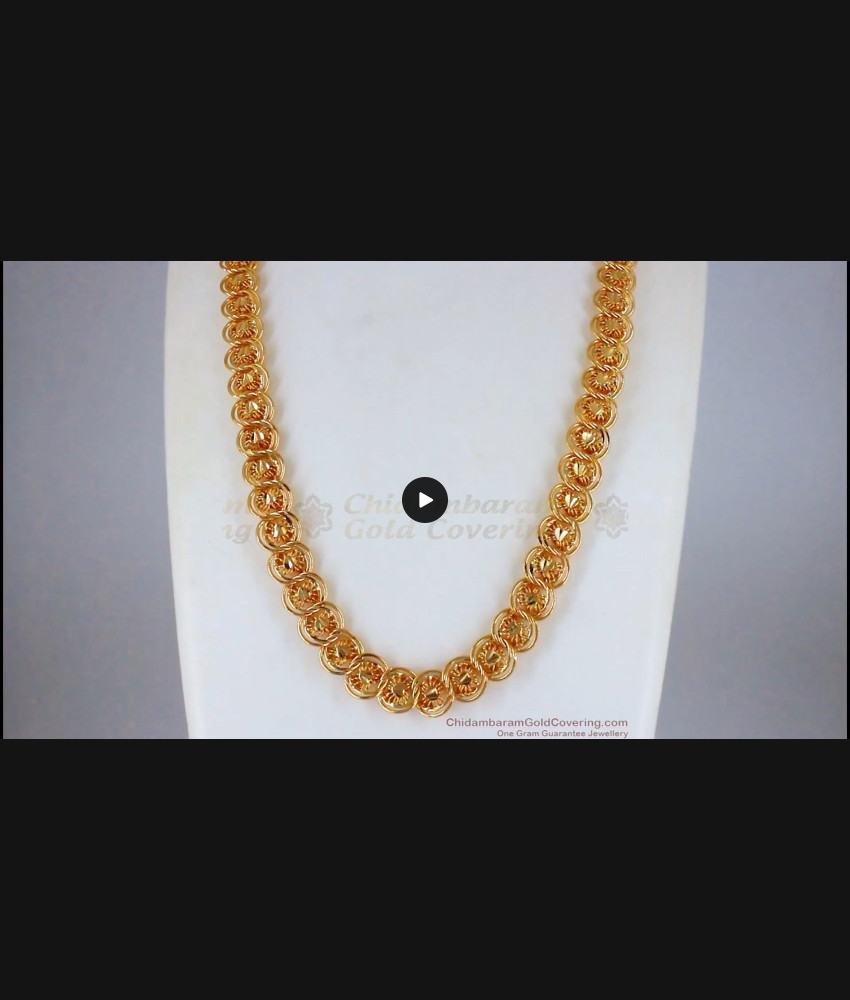 CHRT56 Over Thick Hearti Design One Gram Gold Chain Party Wear CHRT56 Over Thick Hearti Design One Gram Gold Chain Party Wear