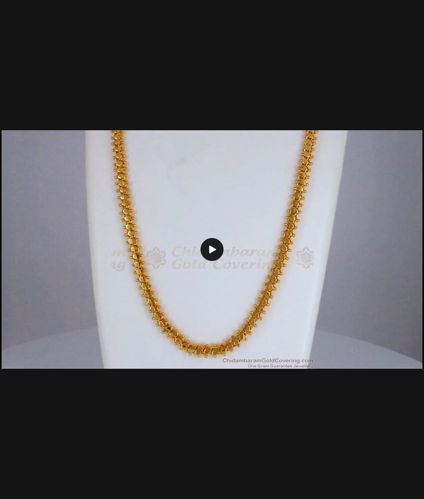 CHRT58 Oval Design Gold Beads Chain Regular Use