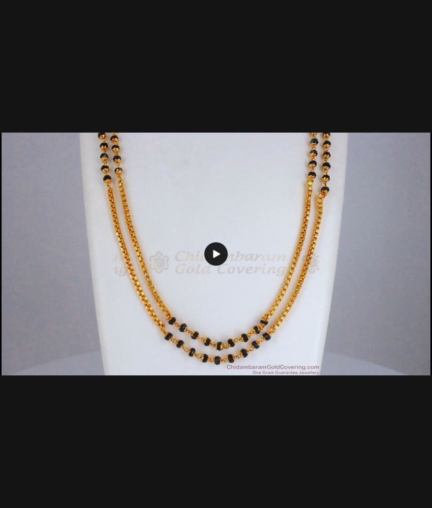 CKMN104 Black Beads Traditional Chain daily Wear Shop Online