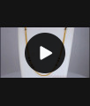 CKMN106 Plain Gold Chain Black Pearls Daily Wear