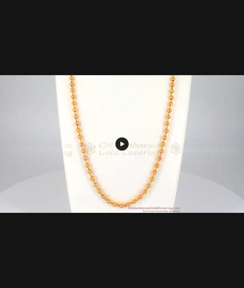 CKMN66 - Fine Finish Gold Beads Daily Wear Chain for Ladies New Arrival CKMN66 - Fine Finish Gold Beads Daily Wear Chain for Ladies New Arrival
