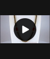 CKMN98 Black Beads Cylindrical Pavala Stone Long Chain Designs