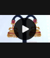 Premium Quality Peacock Temple Jhumkas With Kemp Stone Antique Earrings Collection Online ER2114 Premium Quality Peacock Temple Jhumkas With Kemp Stone Antique Earrings Collection Online ER2114