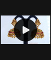 Antique Nagas Lakshmi Temple Jhumkas With Multi Colour Kemp Stone Earrings Collection ER2120 Antique Nagas Lakshmi Temple Jhumkas With Multi Colour Kemp Stone Earrings Collection ER2120
