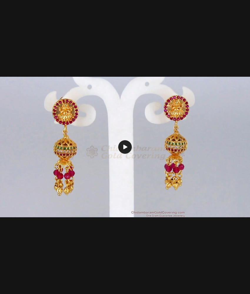 Amazing Multi Color Stone Gold Earrings Latest Design ER2305 Amazing Multi Color Stone Gold Earrings Latest Design ER2305